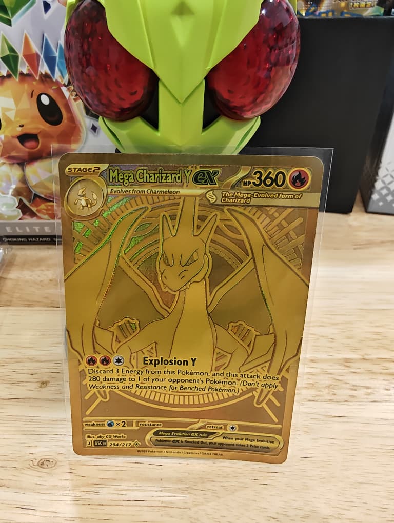 Mega Charizard Y ex 294/217 Mega Hyper Rare Ascended Heroes Pokemon Card