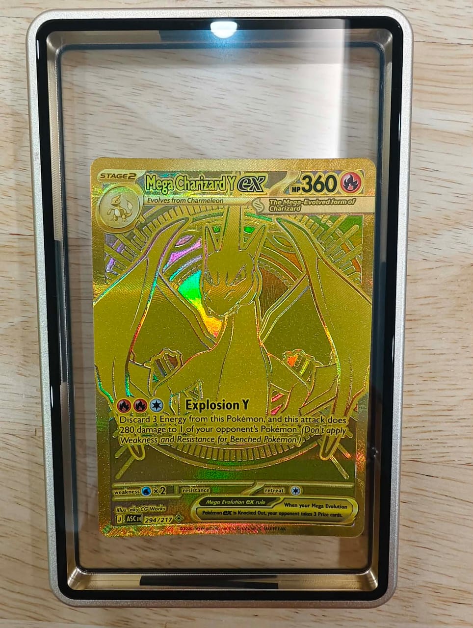 Mega Charizard Y ex 294/217 Mega Hyper Rare Ascended Heroes Pokemon Card