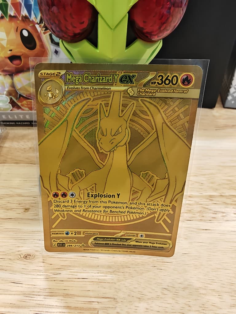 Mega Charizard Y ex 294/217 Mega Hyper Rare Ascended Heroes Pokemon Card
