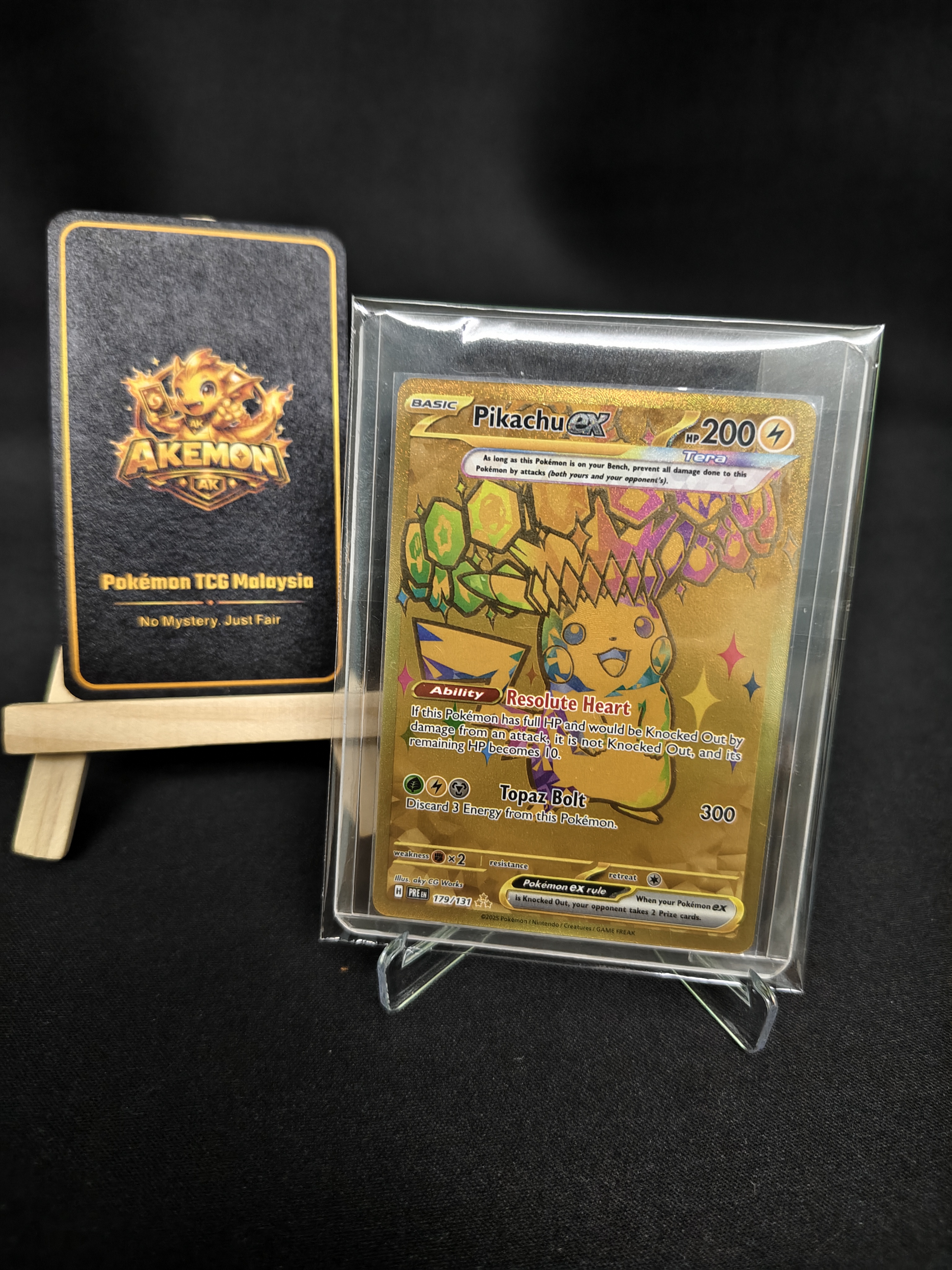 Pikachu Ex Gold Hyper Rare 179/131 Prismatic Evolutions Raw Cards