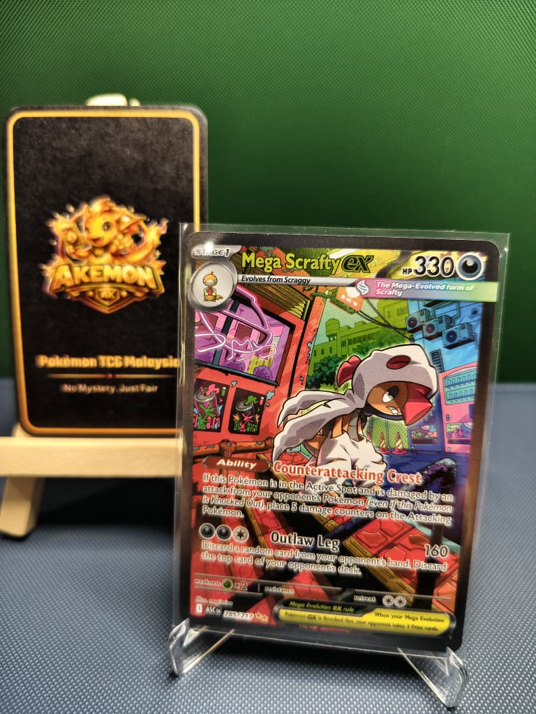 Mega Scrafty ex SIR 285/217 Ascended Heroes Raw Cards