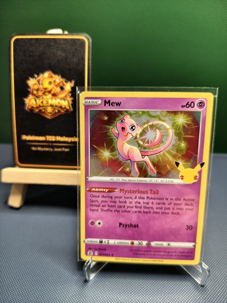 Pokemon TCG Celebrations Mew 011/025 Holo 25th Anniversary Raw Cards